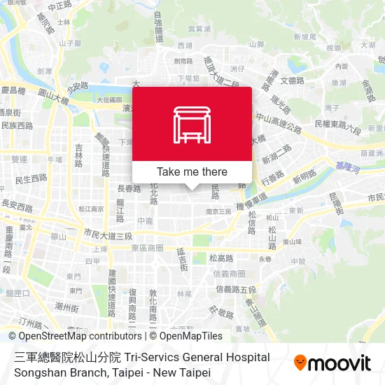 三軍總醫院松山分院 Tri-Servics General Hospital Songshan Branch地圖