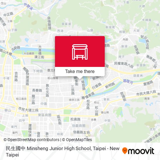 民生國中 Minsheng Junior High School map