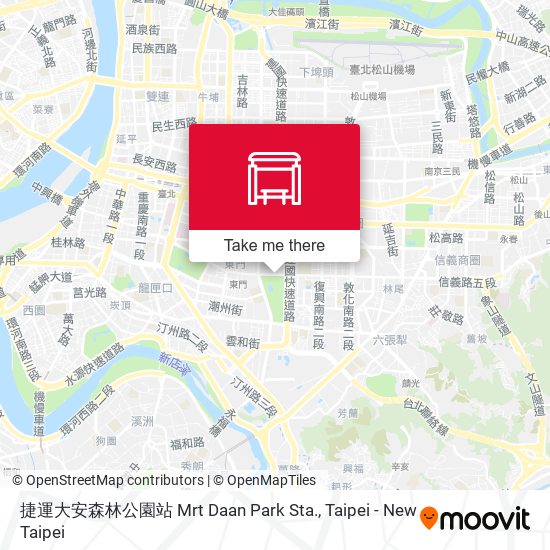 捷運大安森林公園站 Mrt Daan Park Sta. map