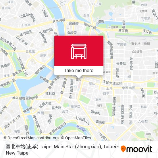 臺北車站(忠孝) Taipei Main Sta. (Zhongxiao)地圖
