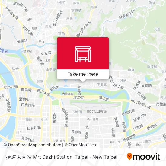 捷運大直站 Mrt Dazhi Station map