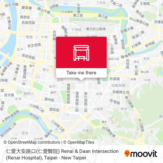 仁愛大安路口(仁愛醫院) Renai & Daan Intersection (Renai Hospital) map