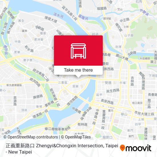正義重新路口 Zhengyi&Chongxin Intersection地圖