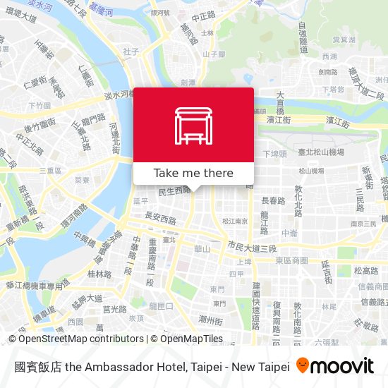 國賓飯店 the Ambassador Hotel地圖