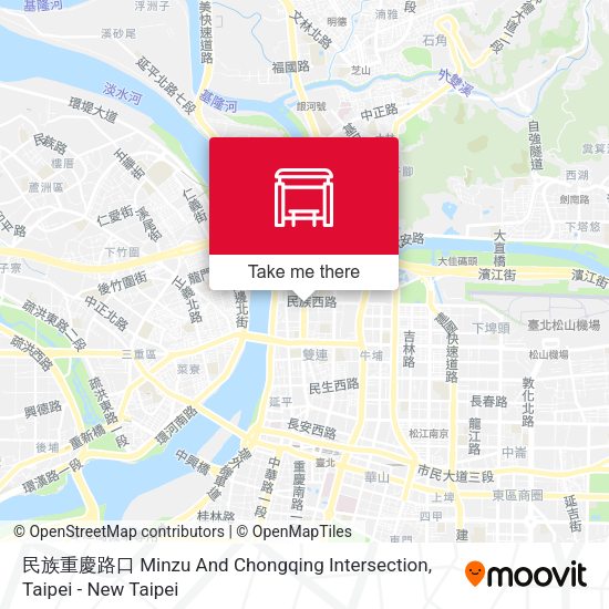 民族重慶路口 Minzu And Chongqing Intersection map