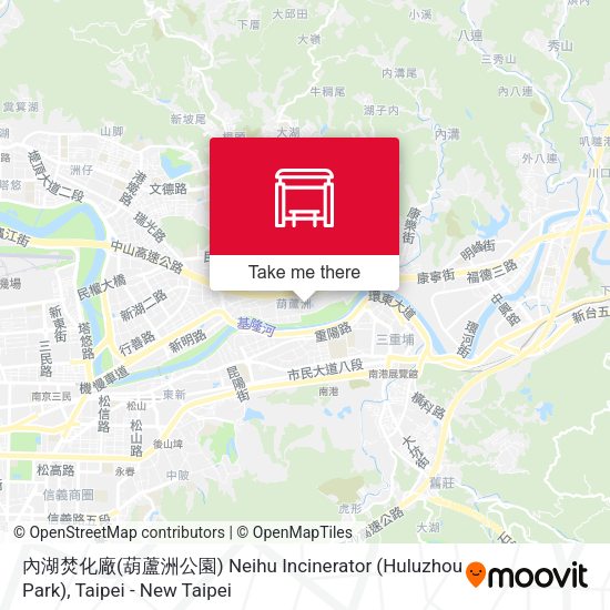 內湖焚化廠(葫蘆洲公園) Neihu Incinerator (Huluzhou Park) map