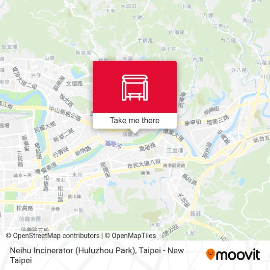 內湖焚化廠(葫蘆洲公園) Neihu Incinerator (Huluzhou Park)地圖