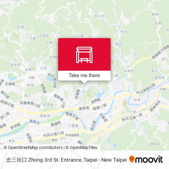 忠三街口 Zhong 3rd St. Entrance map