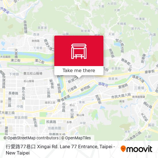 行愛路77巷口 Xingai Rd. Lane 77 Entrance map