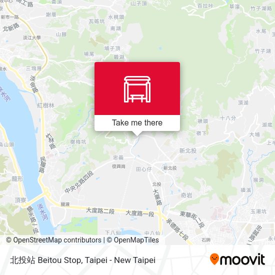 北投站 Beitou Stop map