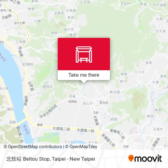 北投站 Beitou Stop map