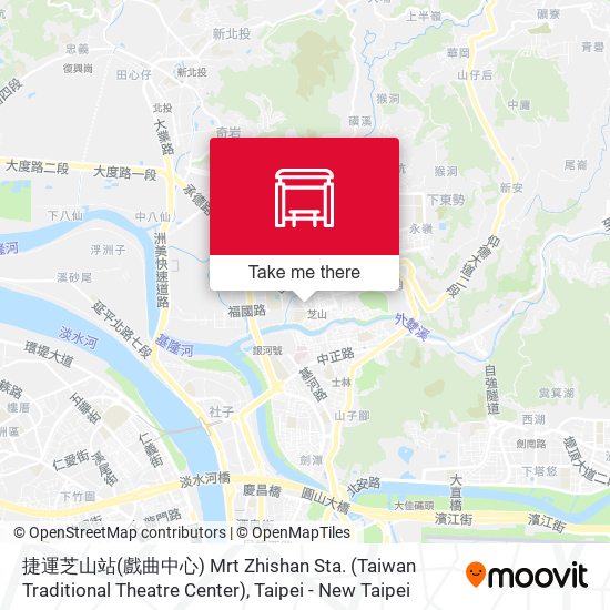 捷運芝山站(戲曲中心) Mrt Zhishan Sta. (Taiwan Traditional Theatre Center) map