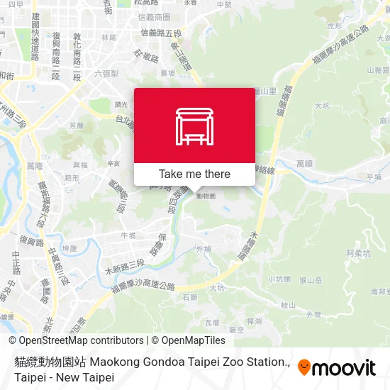 貓纜動物園站 Maokong  Gondoa Taipei Zoo Station. map