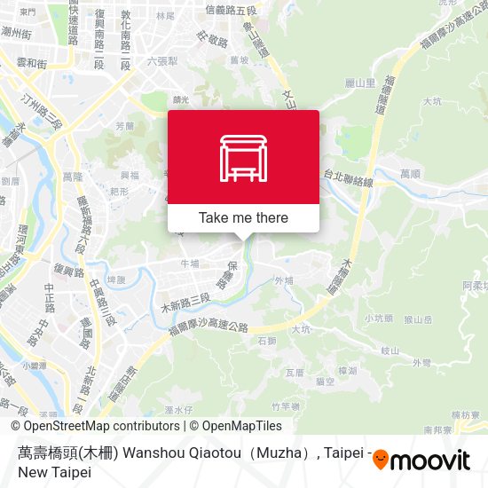 萬壽橋頭(木柵) Wanshou Qiaotou（Muzha） map