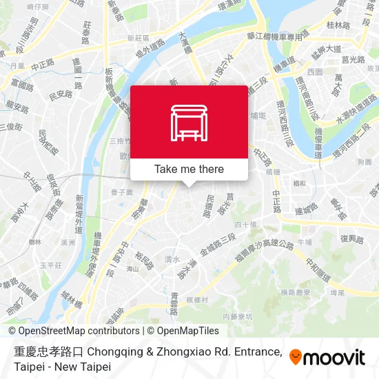 重慶忠孝路口 Chongqing & Zhongxiao Rd. Entrance map