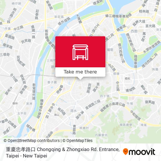 重慶忠孝路口 Chongqing & Zhongxiao Rd. Entrance地圖