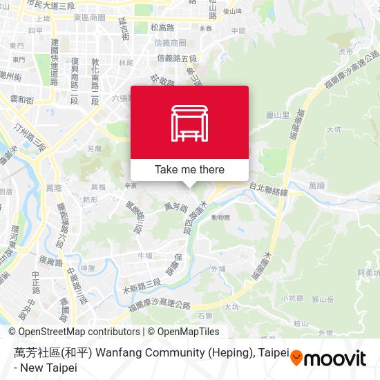 萬芳社區(和平) Wanfang Community (Heping) map