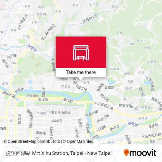 捷運西湖站 Mrt Xihu Station map