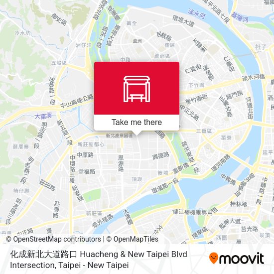 化成新北大道路口 Huacheng & New Taipei Blvd Intersection map