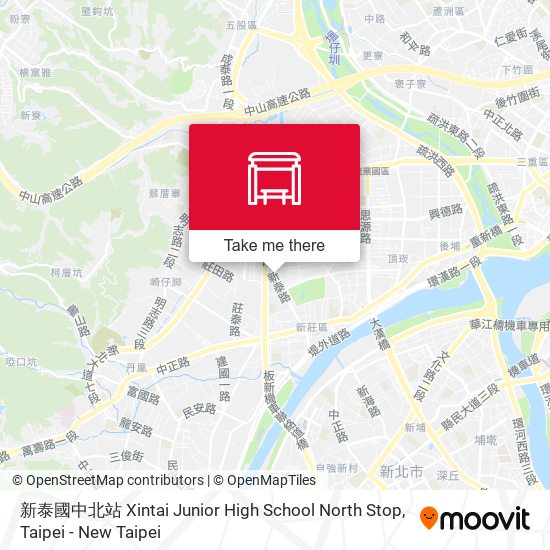 新泰國中北站 Xintai Junior High School North Stop map