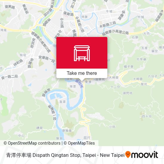 青潭停車場 Dispath Qingtan Stop map