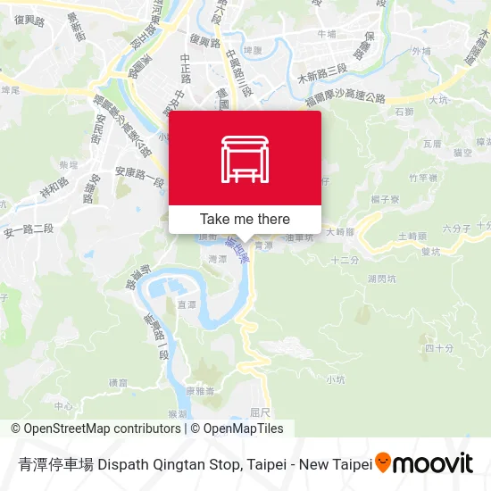 青潭停車場 Dispath Qingtan Stop map