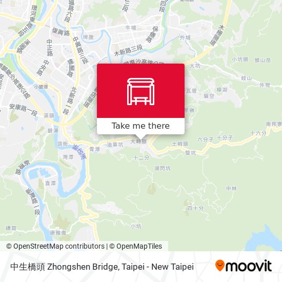 中生橋頭 Zhongshen Bridge map