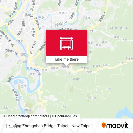 中生橋頭 Zhongshen Bridge map