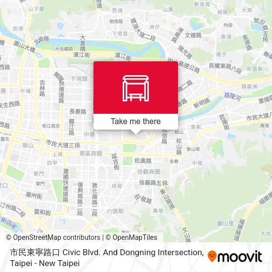 市民東寧路口 Civic Blvd. And Dongning Intersection map