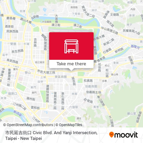 市民延吉街口 Civic Blvd. And Yanji Intersection map