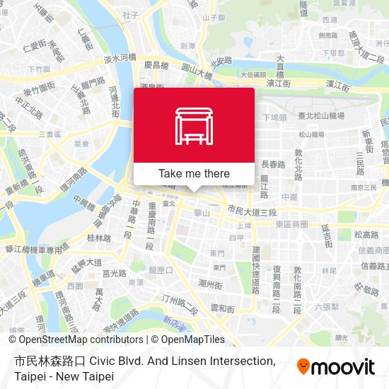 市民林森路口 Civic Blvd. And Linsen Intersection map