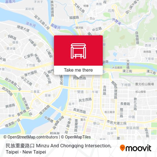 民族重慶路口 Minzu And Chongqing Intersection map