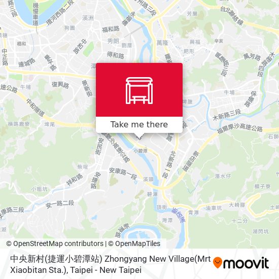 中央新村(捷運小碧潭站) Zhongyang New Village(Mrt Xiaobitan Sta.) map