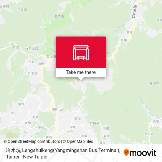冷水坑 Lengshuikeng(Yangmingshan Bus Terminal) map