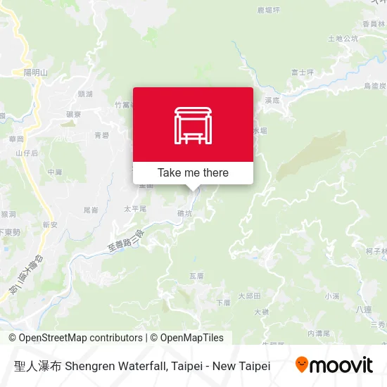 聖人瀑布 Shengren Waterfall map