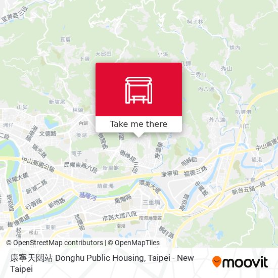 康寧天闊站 Donghu Public Housing map