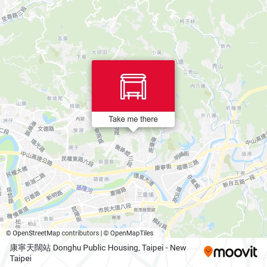 康寧天闊站 Donghu Public Housing map