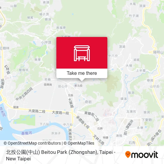 北投公園(中山) Beitou Park (Zhongshan) map