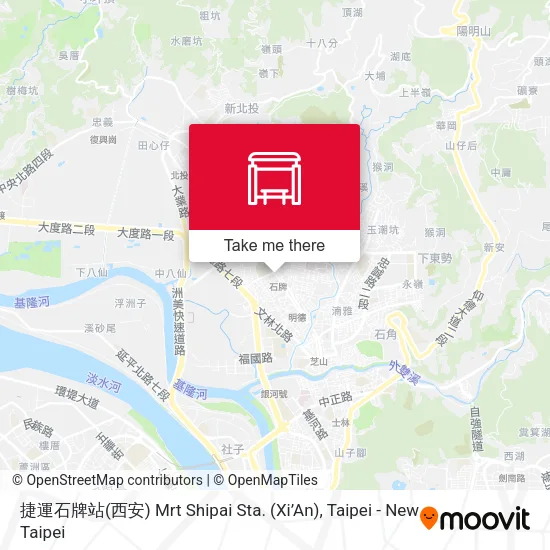 捷運石牌站(西安) Mrt Shipai Sta. (Xi’An)地圖