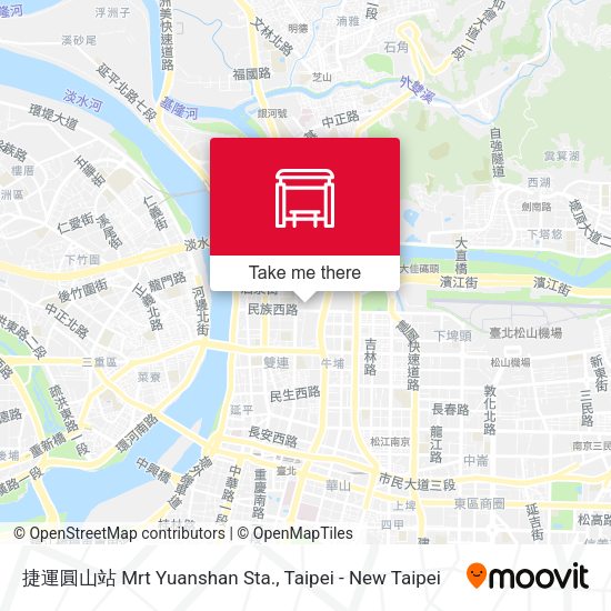 捷運圓山站 Mrt Yuanshan Sta. map