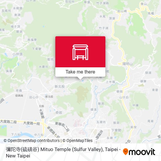 彌陀寺(硫磺谷) Mituo Temple (Sulfur Valley)地圖