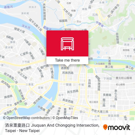 酒泉重慶路口 Jiuquan And Chongqing Intersection地圖