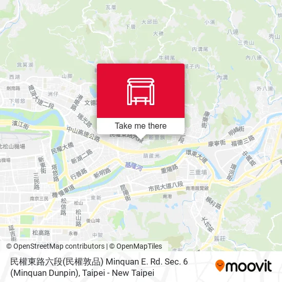 民權東路六段(民權敦品) Minquan E. Rd. Sec. 6 (Minquan Dunpin) map