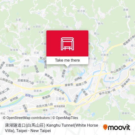 康湖隧道口(白馬山莊) Kanghu Tunnel(White Horse Villa)地圖