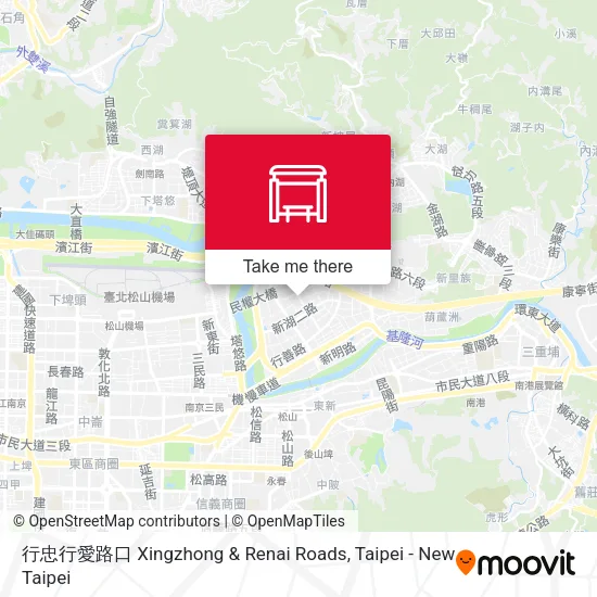 行忠行愛路口 Xingzhong & Renai Roads地圖