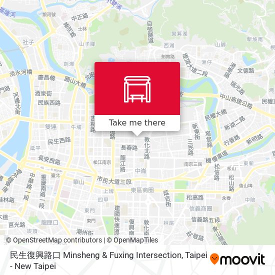 民生復興路口 Minsheng & Fuxing Intersection map