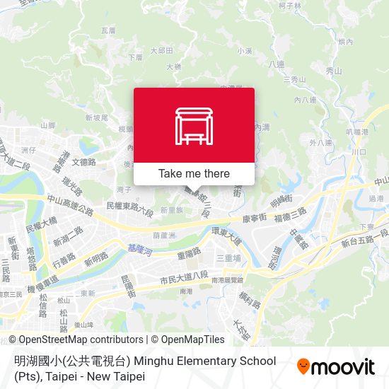 明湖國小(公共電視台) Minghu Elementary School (Pts)地圖