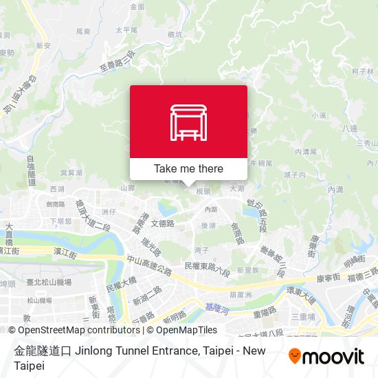 金龍隧道口 Jinlong Tunnel Entrance map