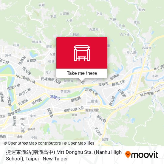捷運東湖站(南湖高中) Mrt Donghu Sta. (Nanhu High School) map