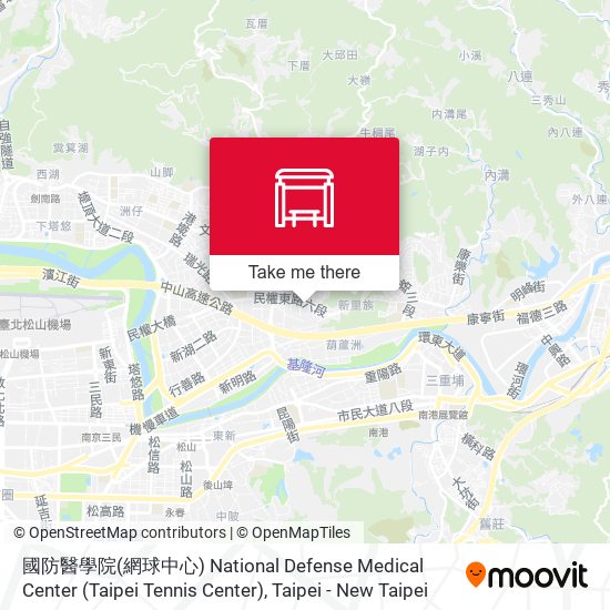 國防醫學院(網球中心) National Defense Medical Center (Taipei Tennis Center) map